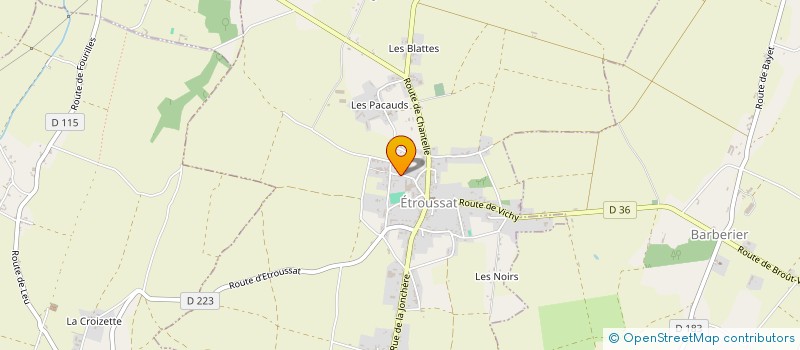 localisation de l'entreprise LES RUES D'EN HAUT  ETROUSSAT