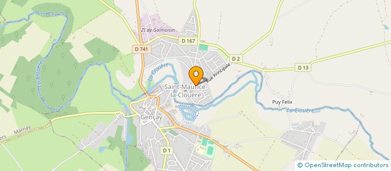 localisation de l'entreprise LES RYTHMICS DE LA CLOUERE à SAINT-MAURICE-LA-CLOUERE