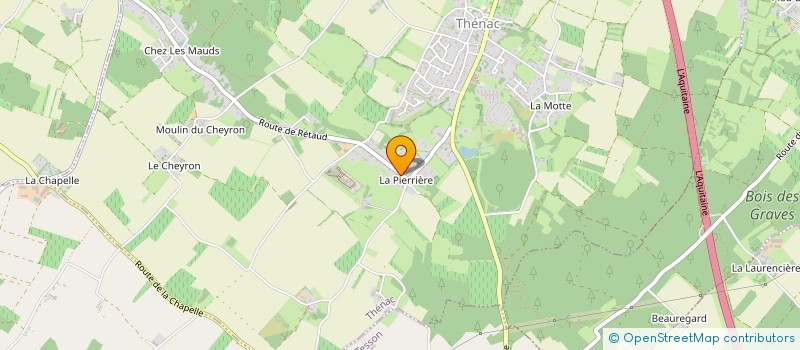 localisation de l'entreprise LES S  THENAC