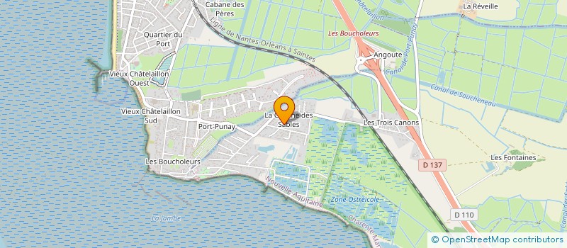 localisation de l'entreprise LES SABLES  YVES