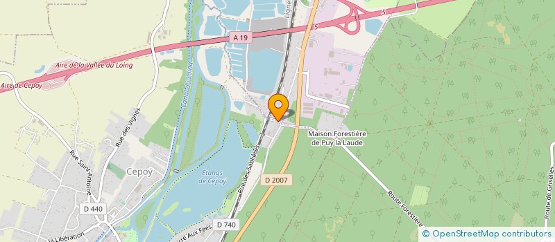localisation de l'entreprise LES SABLES à FONTENAY-SUR-LOING