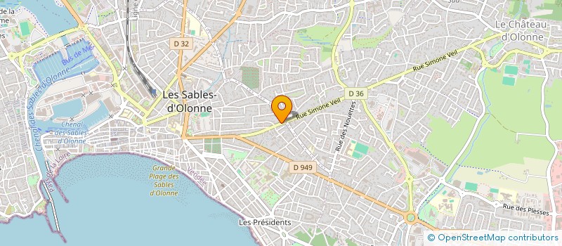 localisation de l'entreprise LES SABLES CHATEAU 4 à LES SABLES D'OLONNE