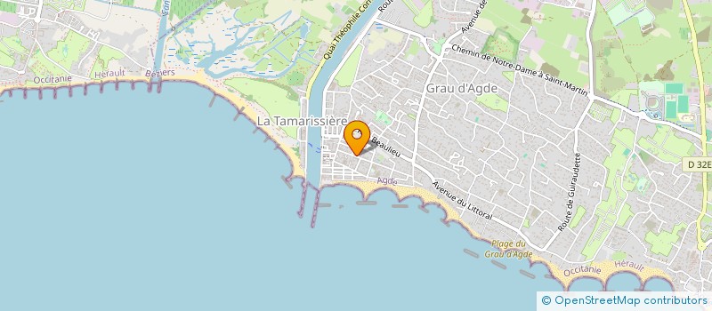 localisation de l'entreprise LES SABLES D'OR  AGDE