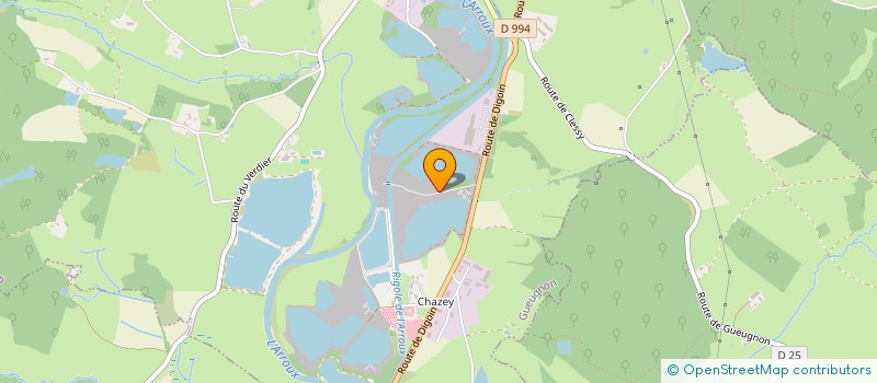 localisation de l'entreprise LES SABLES DE BAUGY  GUEUGNON