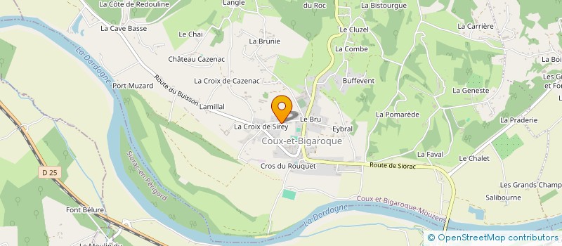 localisation de l'entreprise LES SABLES DE VEZAC à VEZAC