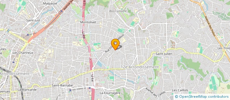 localisation de l'entreprise LES SABLES JAUNES à MARSEILLE 12EME