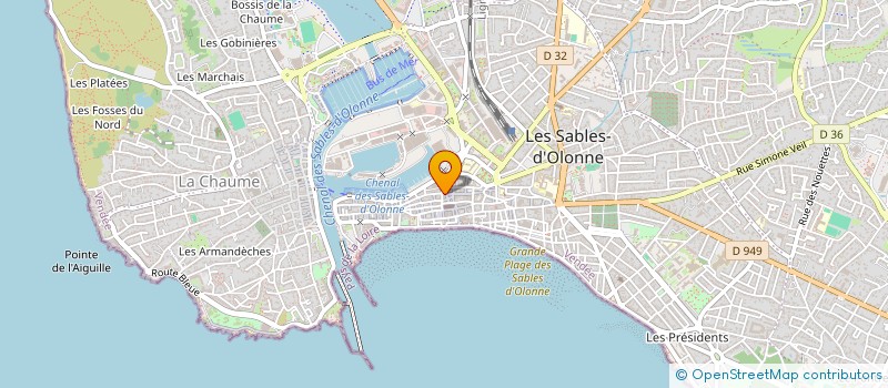 localisation de l'entreprise LES SABLES TRADITIONS à LES SABLES D'OLONNE