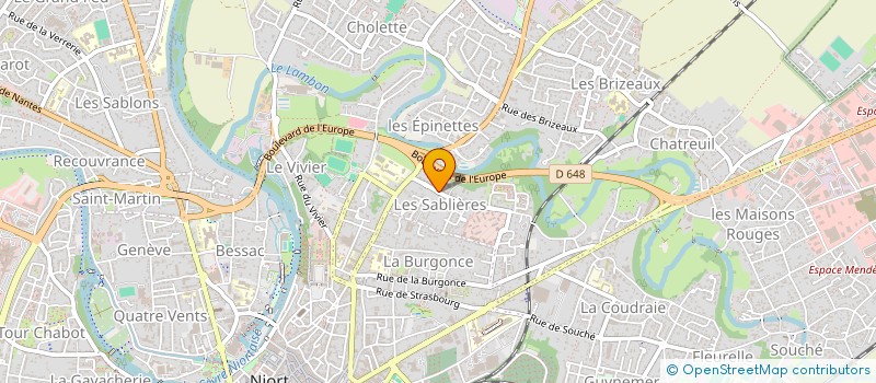 localisation de l'entreprise LES SABLIERES à NIORT