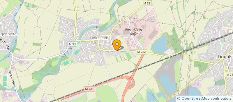 localisation de l'entreprise LES SABLIERES REUNIES à HOLTZHEIM