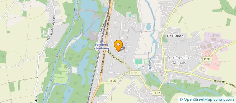 localisation de l'entreprise LES SABLINES DU GATINAIS à FONTENAY-SUR-LOING