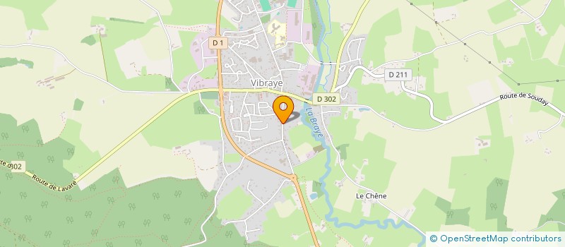 localisation de l'entreprise LES SABLONS  VIBRAYE