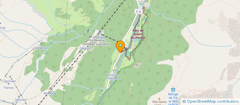 localisation de l'entreprise LES SABOTDANCE  LES CONTAMINES-MONTJOIE