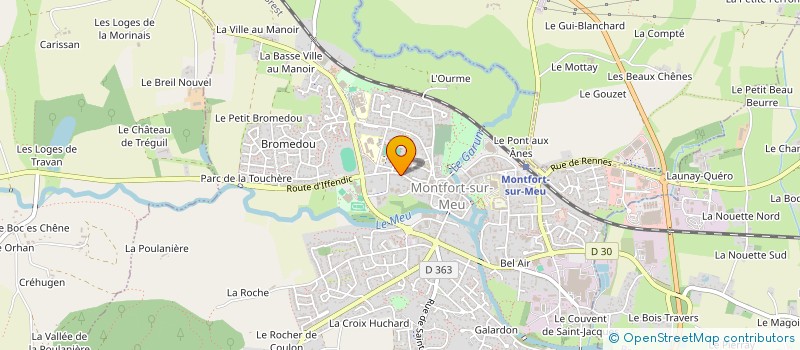 localisation de l'entreprise LES SABOTS BRETONS  MONTFORT-SUR-MEU