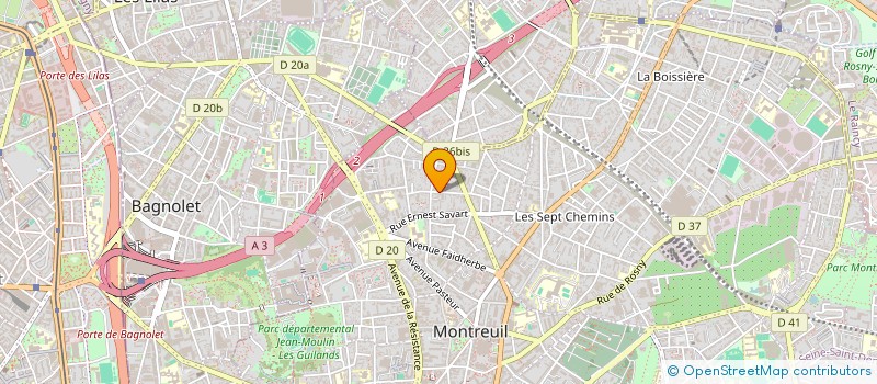 localisation de l'entreprise LES SACOCHES A BICYCLETTE à MONTREUIL