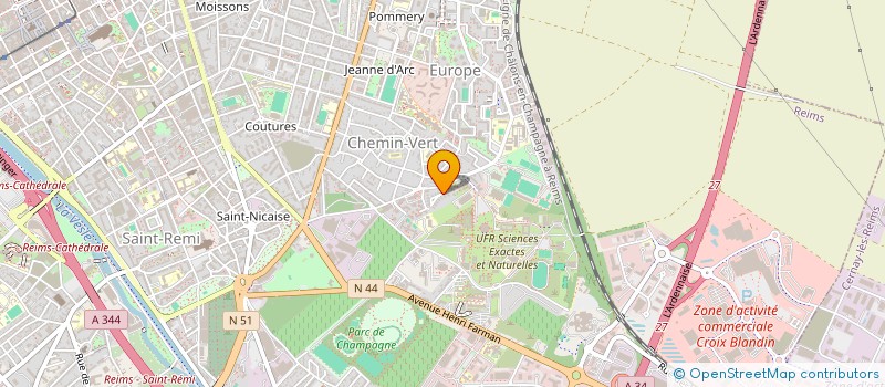 localisation de l'entreprise LES SACRE MAISON à REIMS