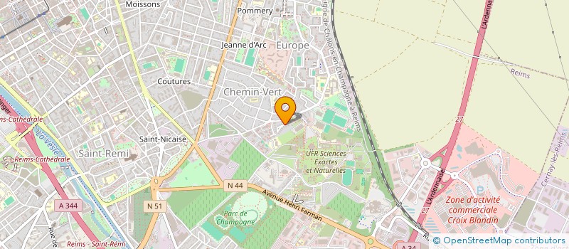 localisation de l'entreprise LES SACREES MAINS  REIMS