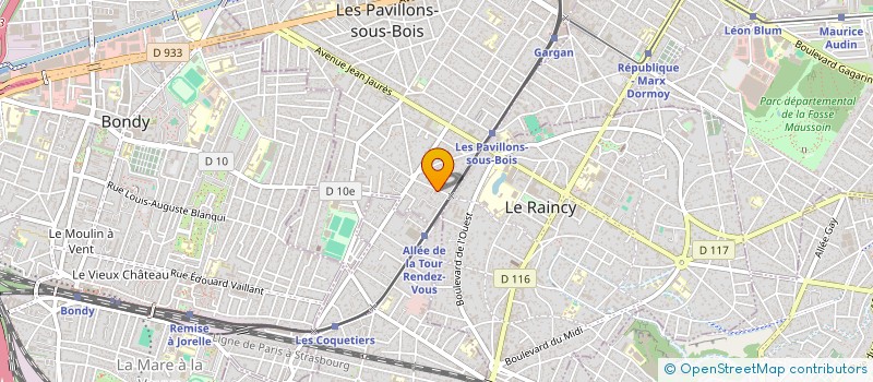 localisation de l'entreprise LES SACRES NUMEROS  LES PAVILLONS-SOUS-BOIS