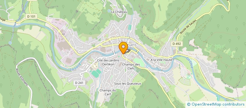 localisation de l'entreprise LES SACRISTAINS DE L'EGLISE SAINT LAURENT D'ORNANS ET LEURS AMIS  ORNANS