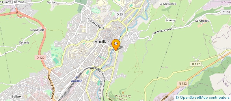 localisation de l'entreprise LES SALAISONNIERS DU CANTAL à AURILLAC