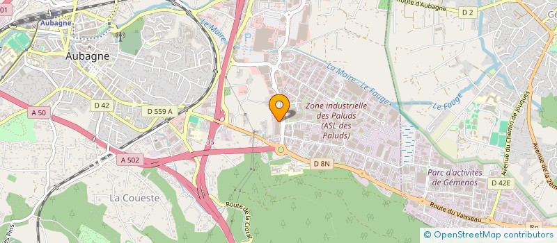 localisation de l'entreprise LES SALAMANDRES à AUBAGNE