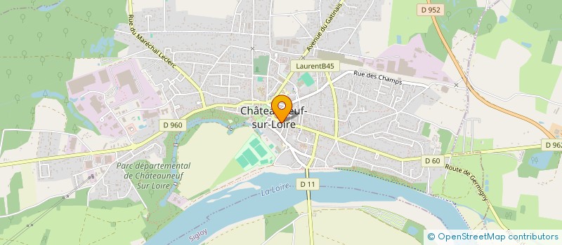 localisation de l'entreprise LES SALAMANDRES à CHATEAUNEUF-SUR-LOIRE