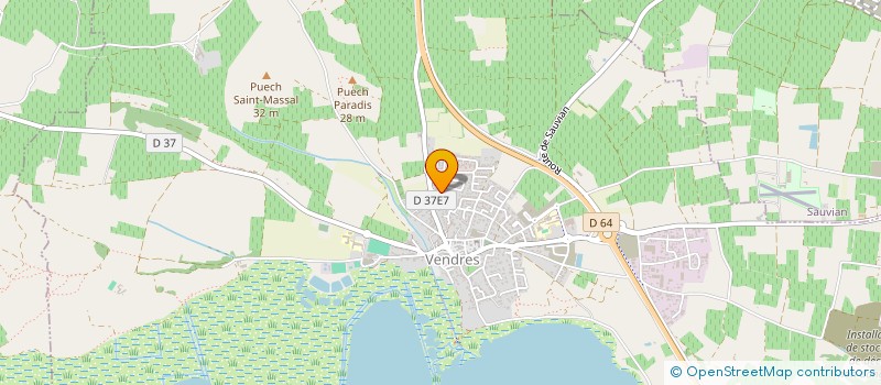 localisation de l'entreprise LES SALANS  VENDRES