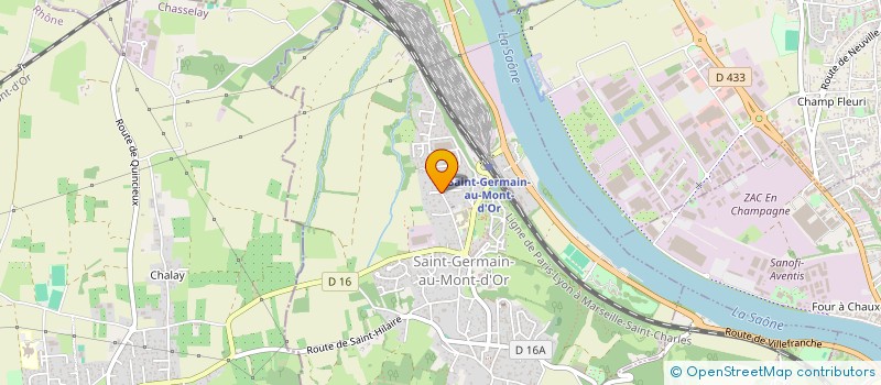 localisation de l'entreprise LES SALINES  SAINT-GERMAIN-AU-MONT-D'OR