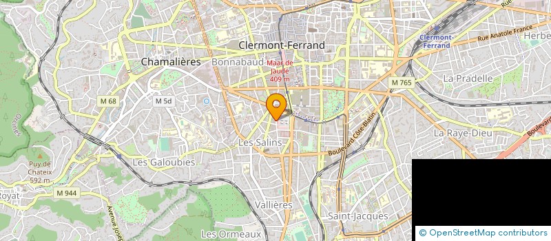localisation de l'entreprise LES SALINS RESTAURATION à CLERMONT-FERRAND