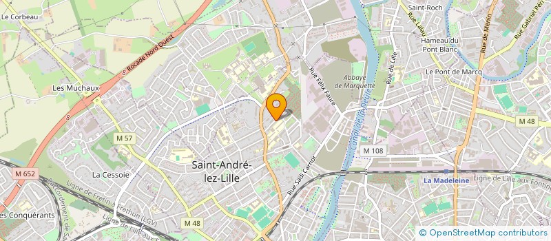 localisation de l'entreprise LES SALMER  SAINT-ANDRE-LEZ-LILLE