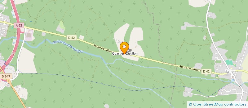 localisation de l'entreprise LES SALMONIDES D'AQUITAINE  CASTETS