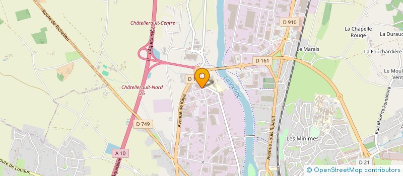 localisation de l'entreprise LES SALONS D'HORUS 86  CHATELLERAULT