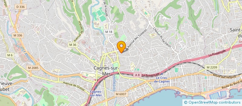 localisation de l'entreprise LES SALTIMBANQUES à CAGNES-SUR-MER