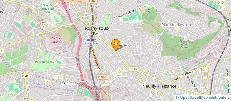 localisation de l'entreprise LES SALTIMBANQUES COTE COUR à ROSNY-SOUS-BOIS