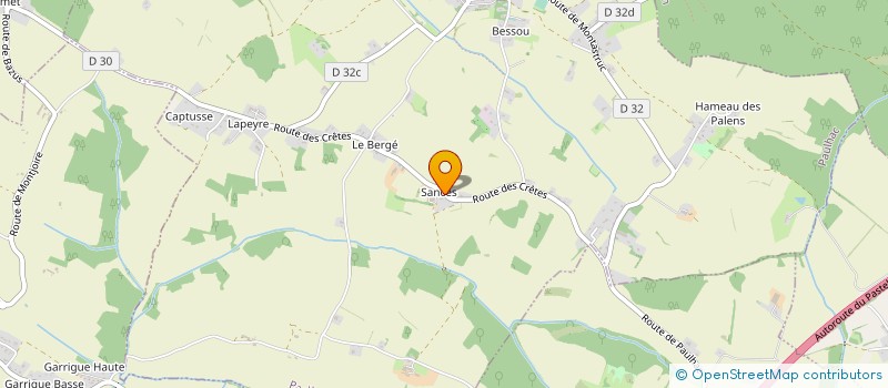 localisation de l'entreprise LES SANCES  PAULHAC