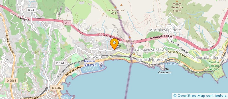 localisation de l'entreprise LES SANCTUAIRES DU MIRAZUR à MENTON
