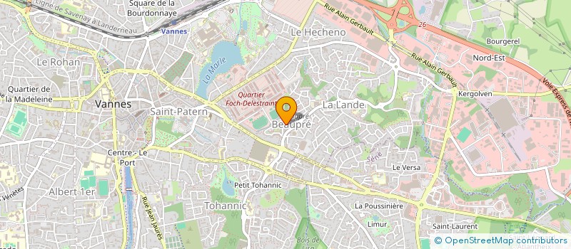 localisation de l'entreprise LES SANGLIERS DE LA 6 à VANNES