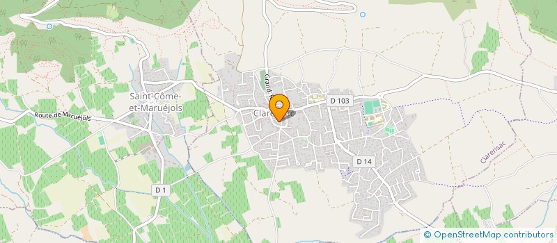 localisation de l'entreprise LES SANGLIERS DU GRIFFE  CLARENSAC