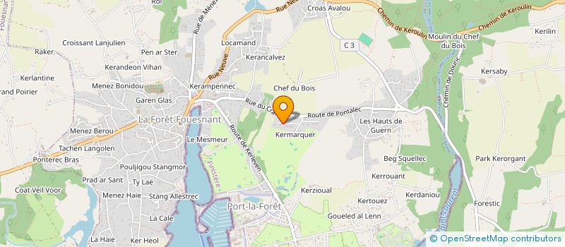 localisation de l'entreprise LES SANOS  LA FORET-FOUESNANT