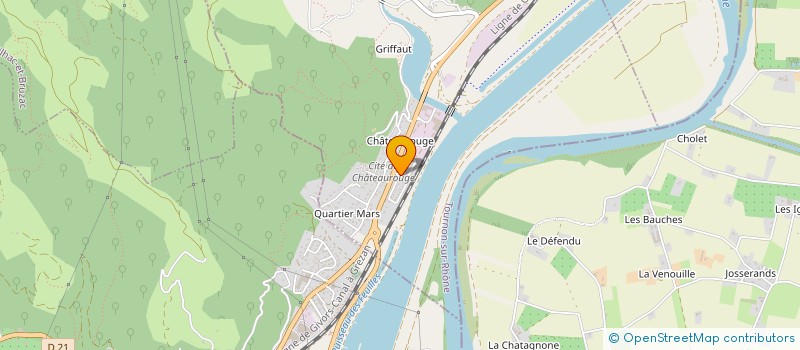 localisation de l'entreprise LES SANS SOUCI - CLUB DU 3EME AGE CHARMES SUR RHONE  CHARMES-SUR-RHONE