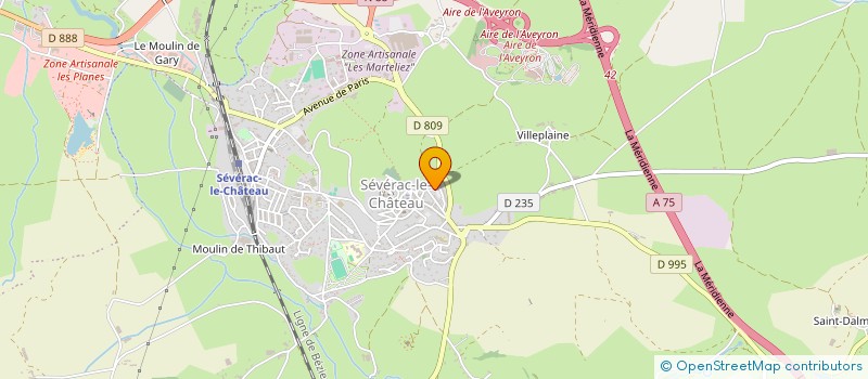 localisation de l'entreprise LES SANS SOUCIS DEL CASTEL  SEVERAC D'AVEYRON