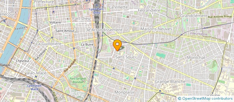 localisation de l'entreprise LES SANSOUCISTES  LYON