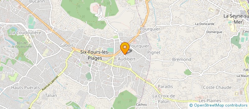 localisation de l'entreprise LES SANTONS DE PIERRE à SIX-FOURS-LES-PLAGES