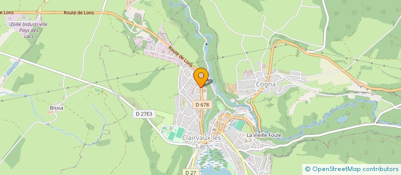 localisation de l'entreprise LES SAPHIRS DU PAYS DES LACS  CLAIRVAUX-LES-LACS