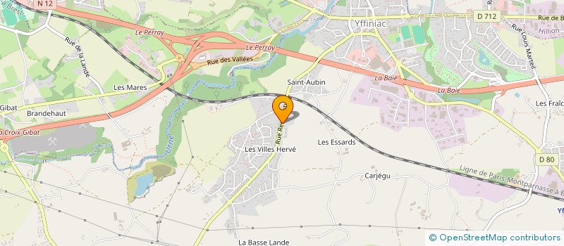 localisation de l'entreprise LES SAPINEAUX  YFFINIAC