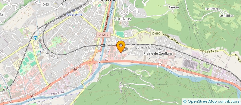 localisation de l'entreprise LES SAPINS  ALBERTVILLE