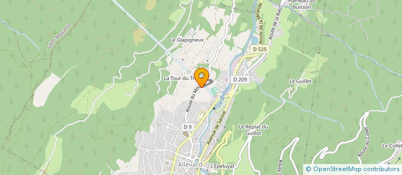 localisation de l'entreprise LES SAPINS  ALLEVARD