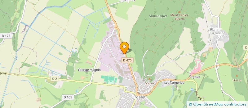 localisation de l'entreprise LES SAPINS à ORGELET