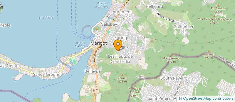 localisation de l'entreprise LES SAPOTILLES  SAINT MARTIN