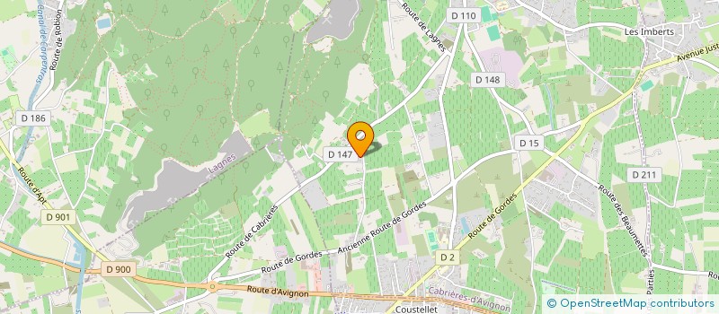 localisation de l'entreprise LES SASTRES  CABRIERES D'AVIGNON