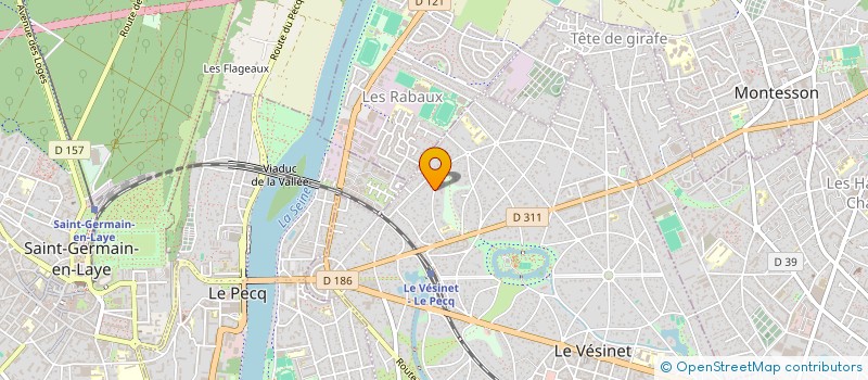 localisation de l'entreprise LES SAULES  LE VESINET